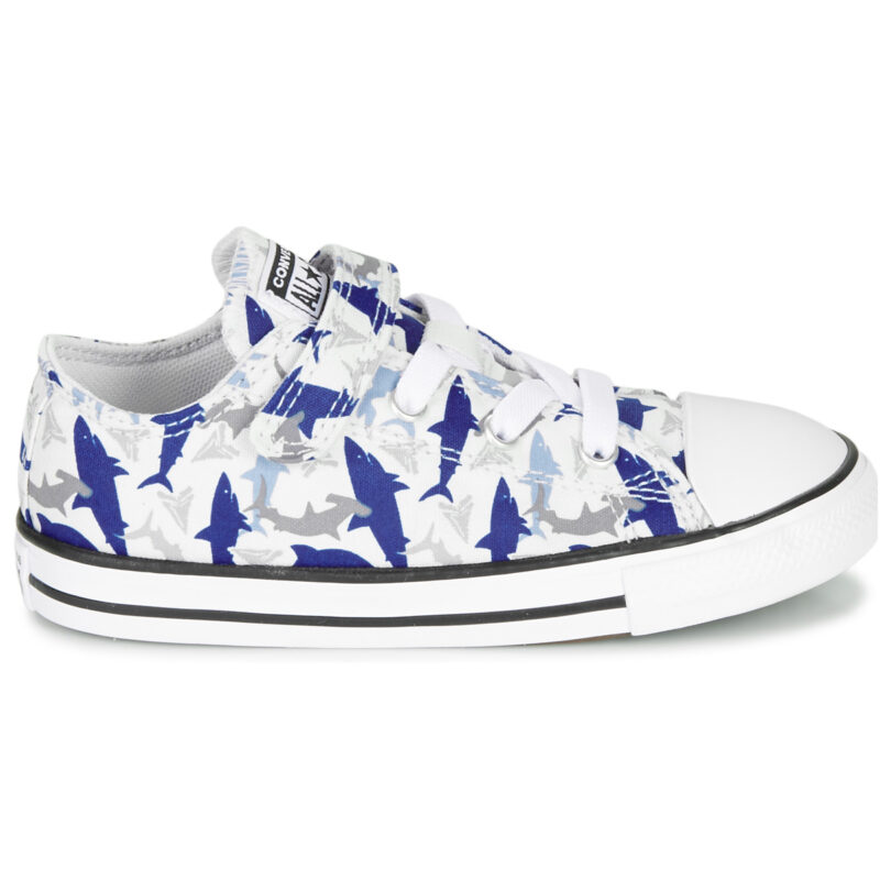 Converse CHUCK TAYLOR ALL STAR 1V SHARK BITE - OX White Sneakers Child - 2