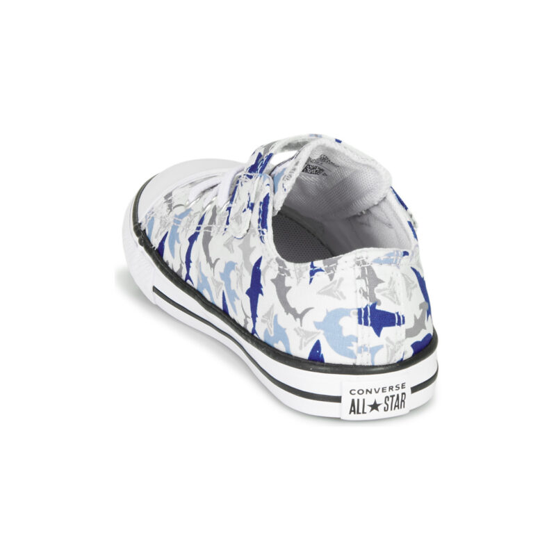 Converse CHUCK TAYLOR ALL STAR 1V SHARK BITE - OX White Sneakers Child - 5