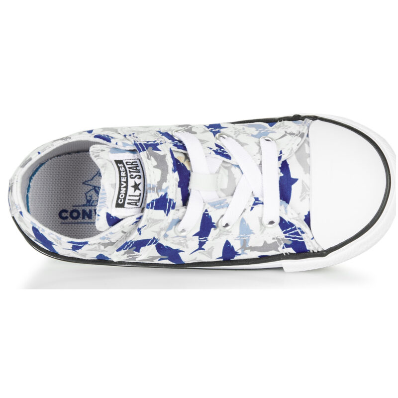 Converse CHUCK TAYLOR ALL STAR 1V SHARK BITE - OX White Sneakers Child - 6