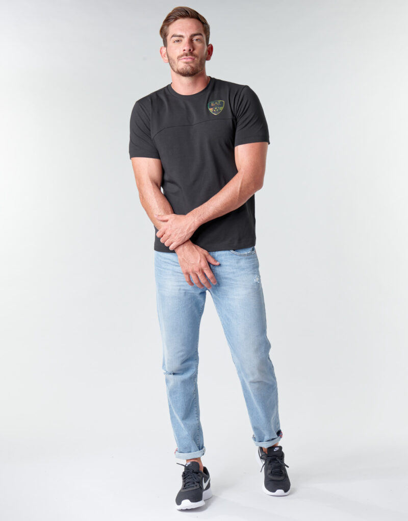 T-shirt Emporio Armani EA7 TRAIN SOCCER Nero T-shirt maniche corte Uomo - 3