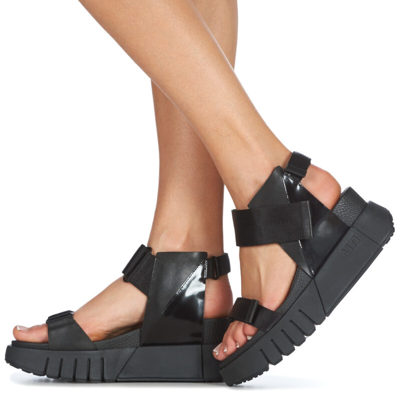 United nude DELTA RUN Nero Sandali con zeppa Donna - 8
