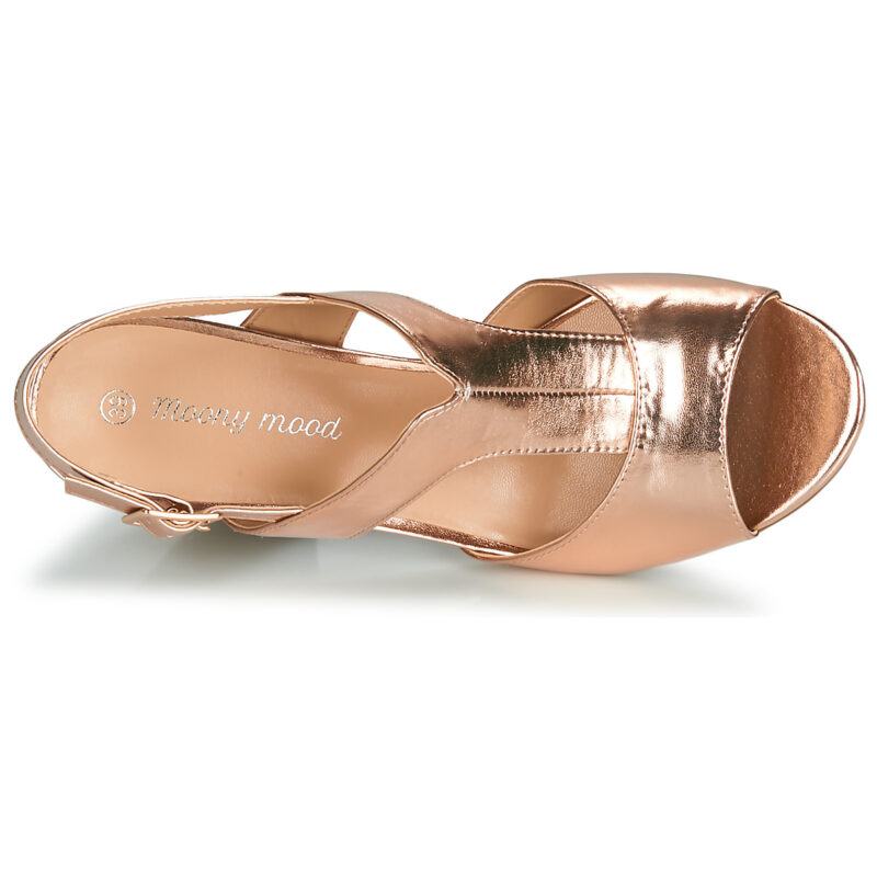 Moony Mood Sandales &agrave; talons dor&eacute;s JALILIA pour femmes - Pointure 6