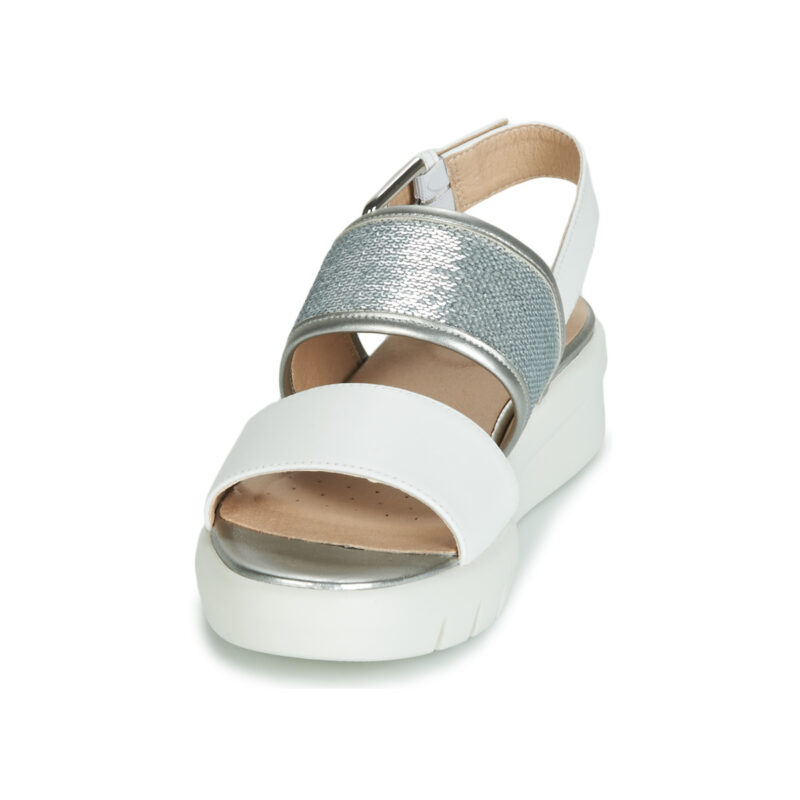 Geox Sandales compens&eacute;es blanches WIMBLEY SAND pour femmes - 3