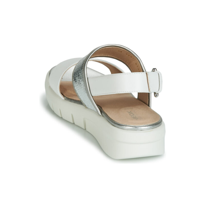 Geox Sandales compens&eacute;es blanches WIMBLEY SAND pour femmes - 5