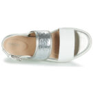 Geox Sandales compens&eacute;es blanches WIMBLEY SAND pour femmes - 6