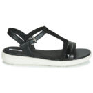 Geox JEARL SAND B Black Flat Sandals Women - 2
