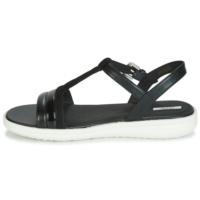 Geox JEARL SAND B Black Flat Sandals Women - 4
