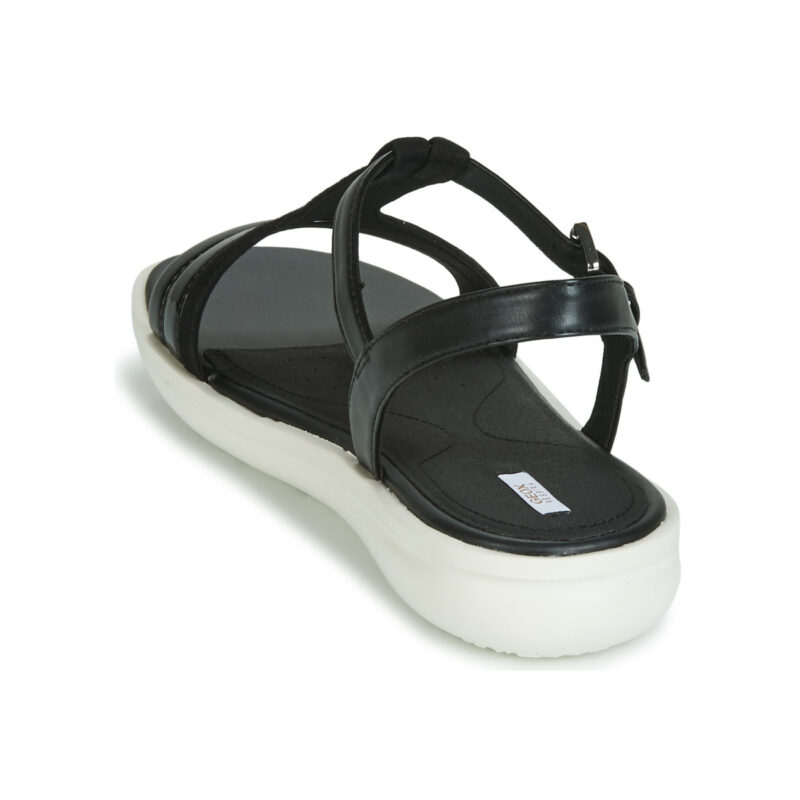Geox JEARL SAND B Black Flat Sandals Women - 5