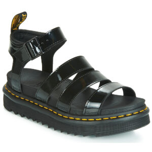 Dr. Martens  BLAIRE BLACK PATENT LAMPER  Nero -  Sandali con zeppa  Donna