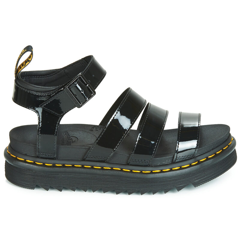 Dr. Martens BLAIRE BLACK PATENT LAMPER Nero Sandali con zeppa Donna - 2