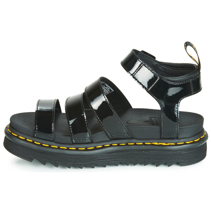 Dr. Martens BLAIRE BLACK PATENT LAMPER Nero Sandali con zeppa Donna - 4
