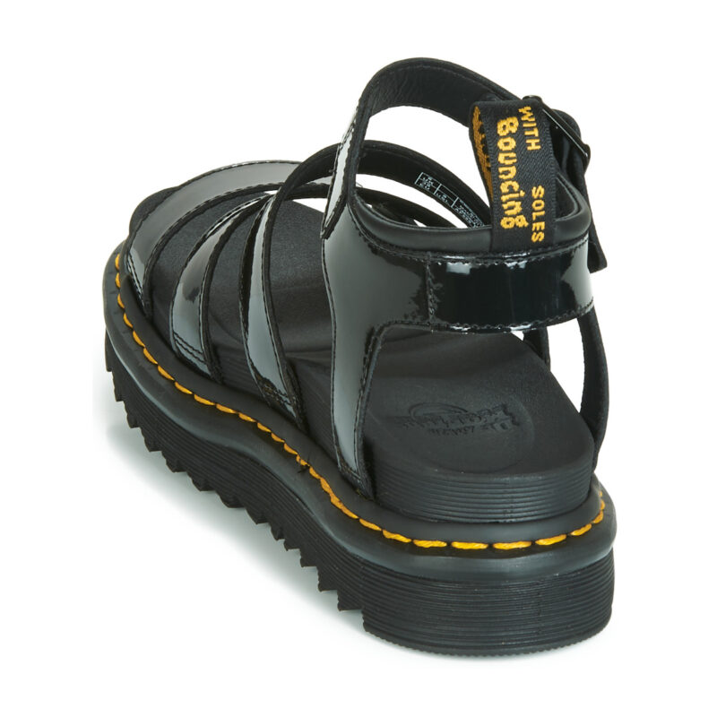 Dr. Martens BLAIRE BLACK PATENT LAMPER Nero Sandali con zeppa Donna - 5