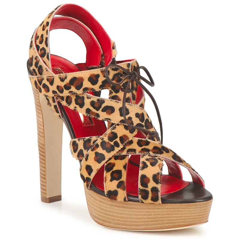 Sandalias de tac&oacute;n marrones para mujer Rupert Sanderson BRISE - 1