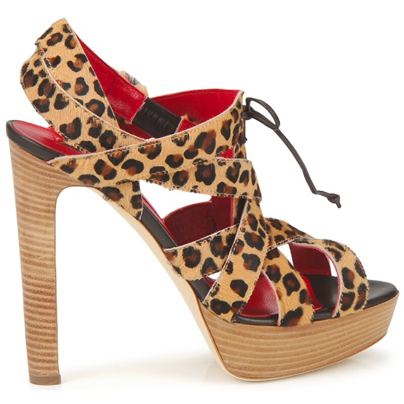 Sandalias de tac&oacute;n marrones para mujer Rupert Sanderson BRISE - 2