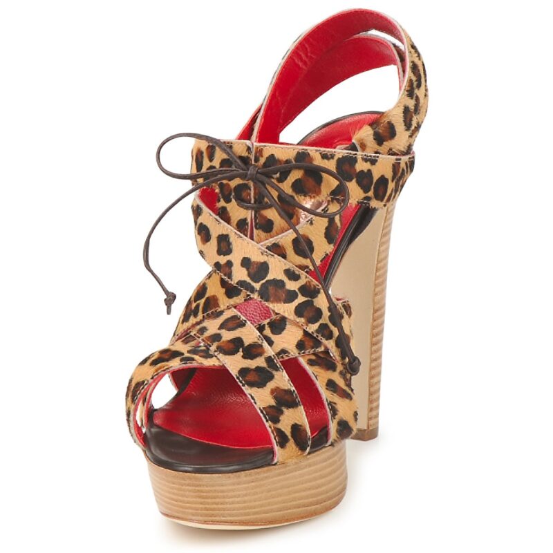 Sandalias de tac&oacute;n marrones para mujer Rupert Sanderson BRISE - 3