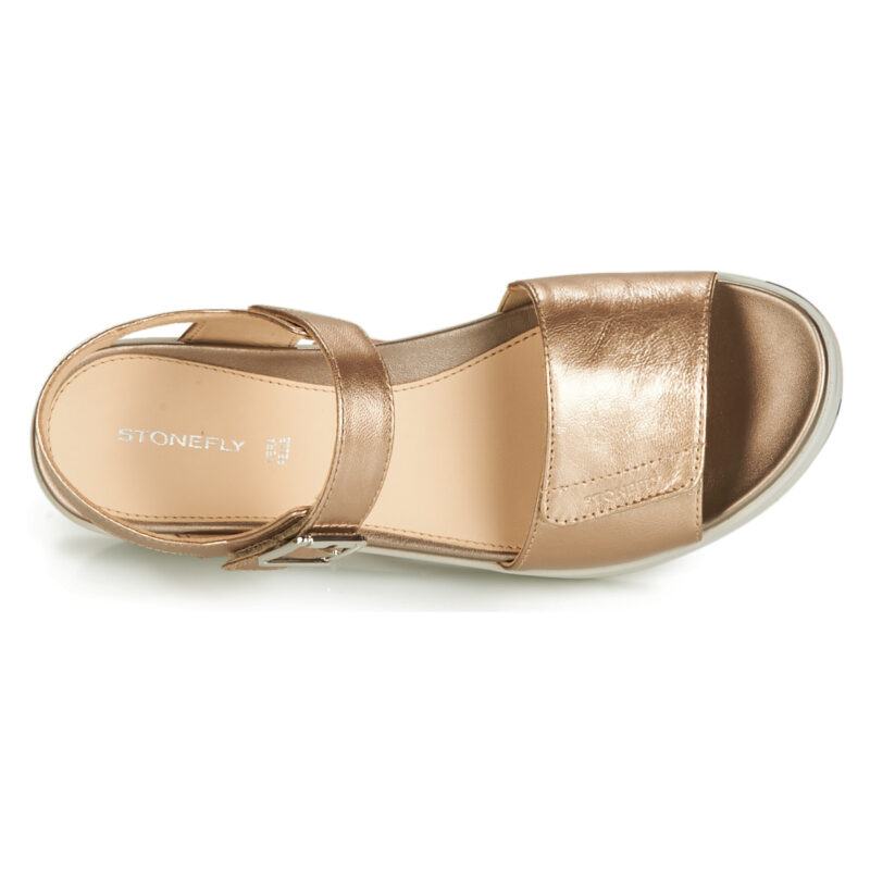 Stonefly AQUA III 2 LAMINATED Oro Sandali con zeppa Donna - 6
