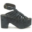 Michel Perry 12676 Schwarze Keilsandalen f&uuml;r Damen - Gr&ouml;&szlig;e 2