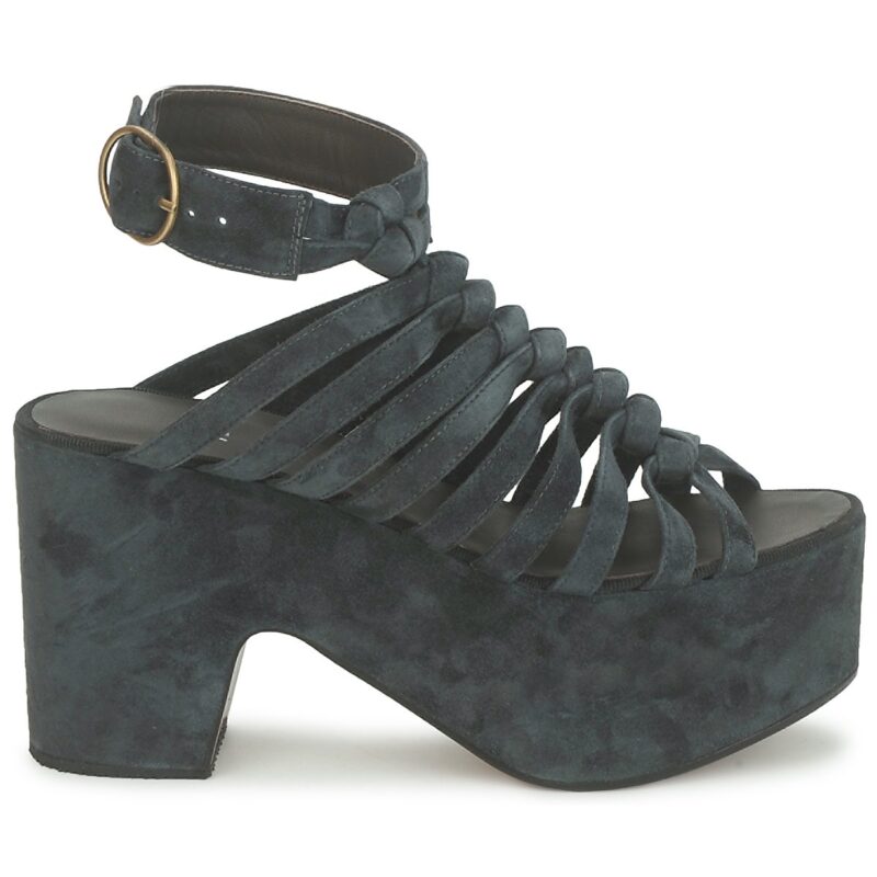 Michel Perry 12676 Schwarze Keilsandalen f&uuml;r Damen - Gr&ouml;&szlig;e 2