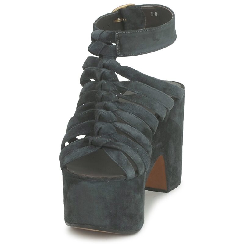 Michel Perry 12676 Schwarze Keilsandalen f&uuml;r Damen - Gr&ouml;&szlig;e 3