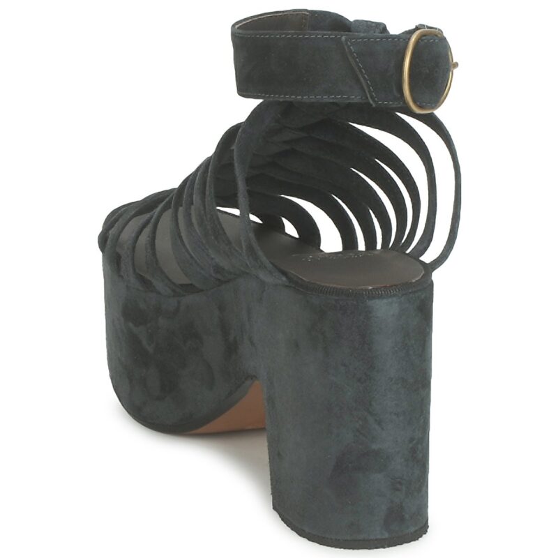 Michel Perry 12676 Schwarze Keilsandalen f&uuml;r Damen - Gr&ouml;&szlig;e 5