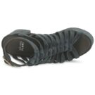 Michel Perry 12676 Schwarze Keilsandalen f&uuml;r Damen - Gr&ouml;&szlig;e 6