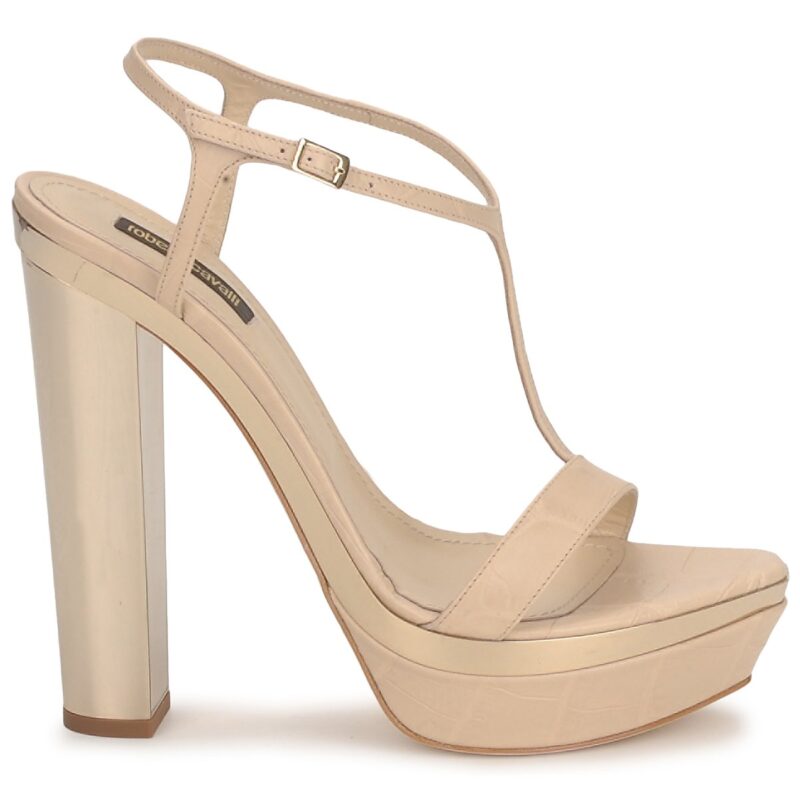 Roberto Cavalli RDS735 Beige Women's Heeled Sandals - 2