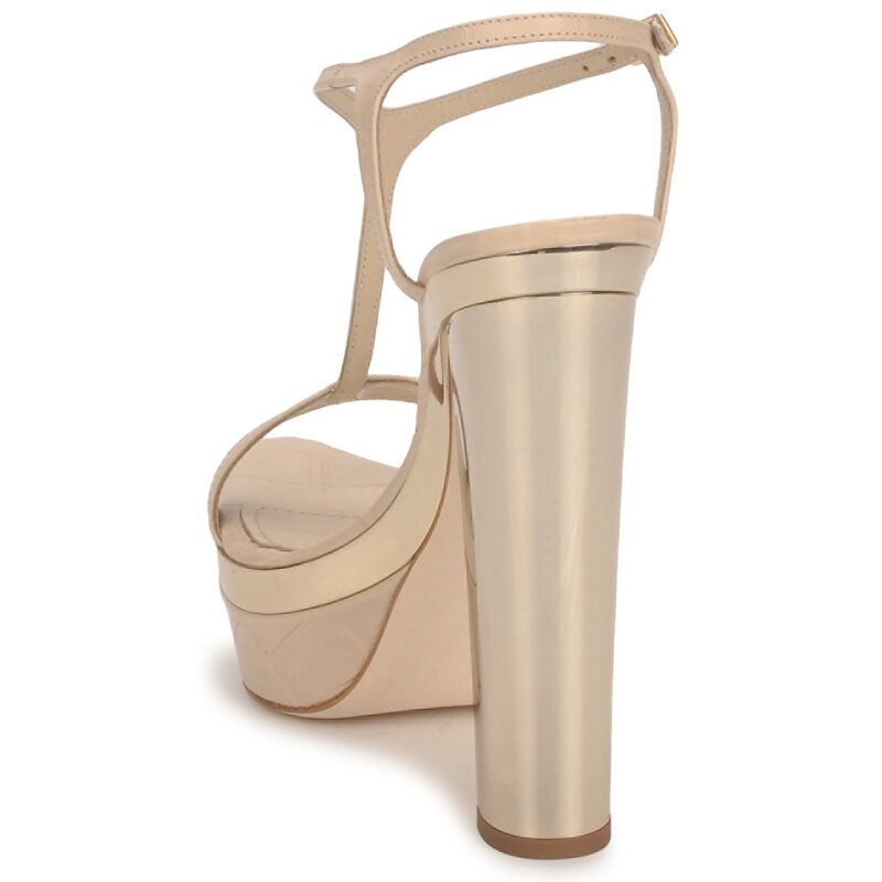 Roberto Cavalli RDS735 Beige Women's Heeled Sandals - 5
