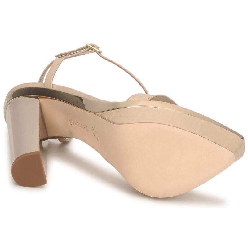 Roberto Cavalli RDS735 Beige Women's Heeled Sandals - 7