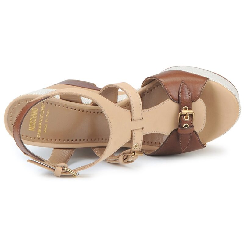 Moschino Cheap & CHIC STERLIZIA Beige Sandali con zeppa Donna - 6