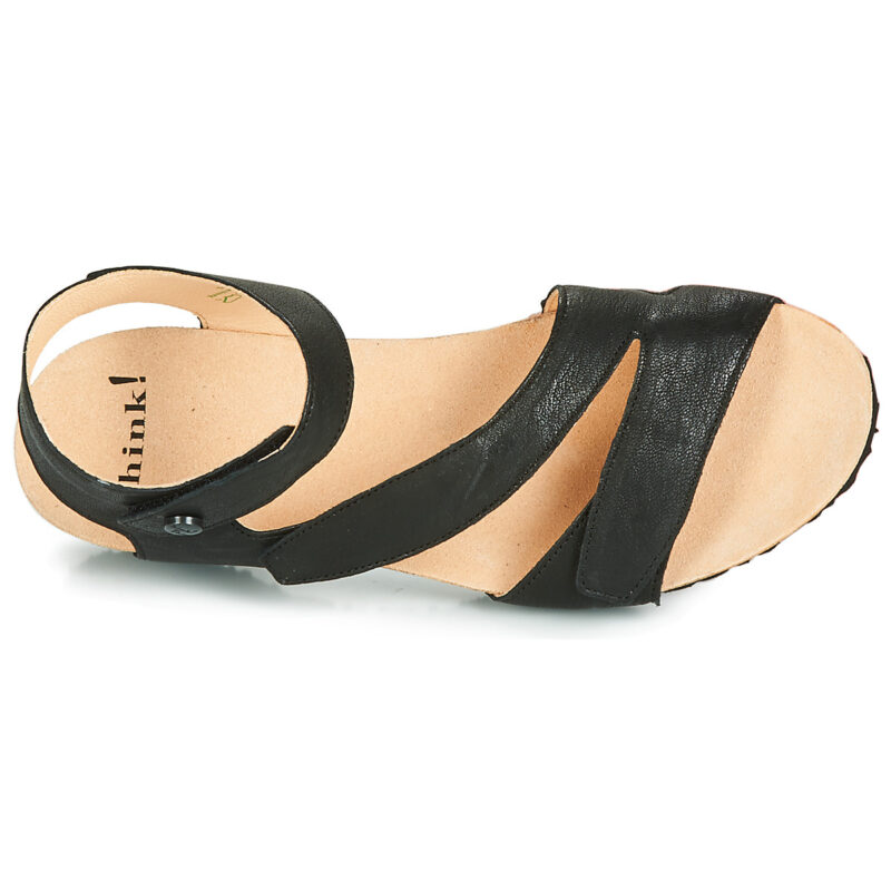 Think WANG Black Wedge Sandals Women - 6