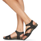 Think WANG Black Wedge Sandals Women - 8