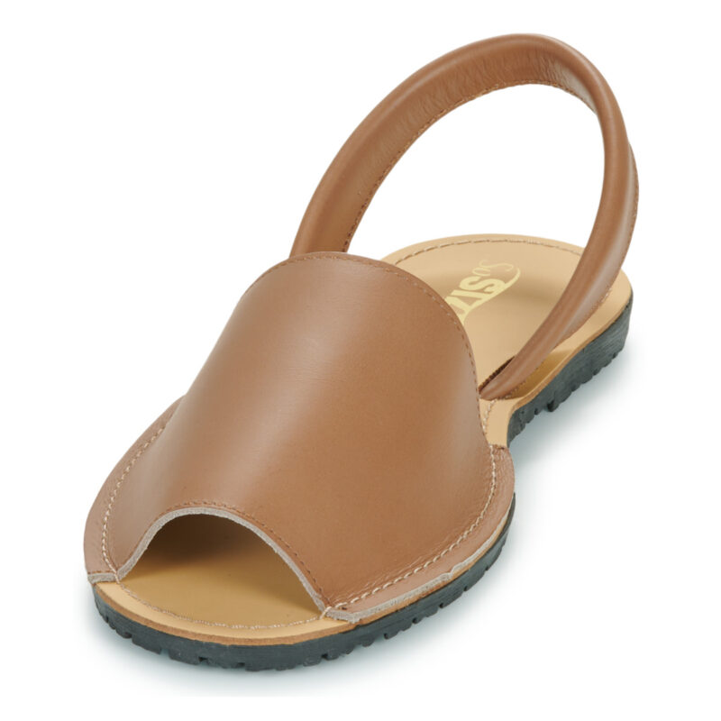 So Size LOJA Braune flache Sandalen f&uuml;r Damen - 3