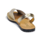 So Size LOJA Gold Damen flache Sandalen - 5