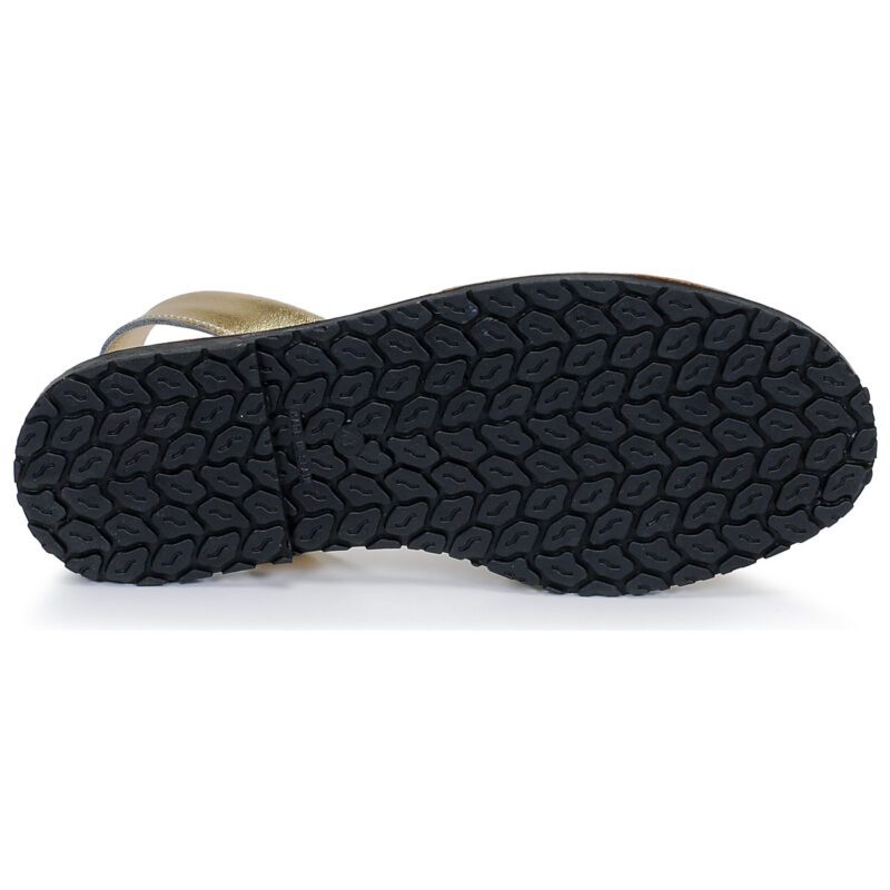 So Size LOJA Gold Damen flache Sandalen - 7