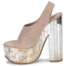 Rochas RO18175 Sandales compens&eacute;es Beige Femme - 4