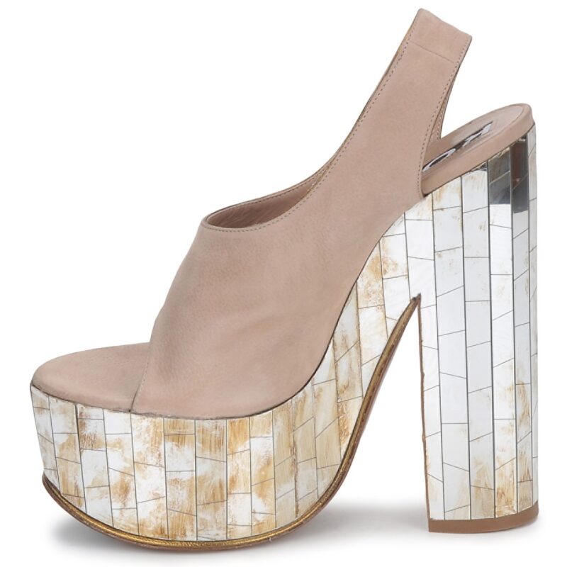 Rochas RO18175 Sandales compens&eacute;es Beige Femme - 4