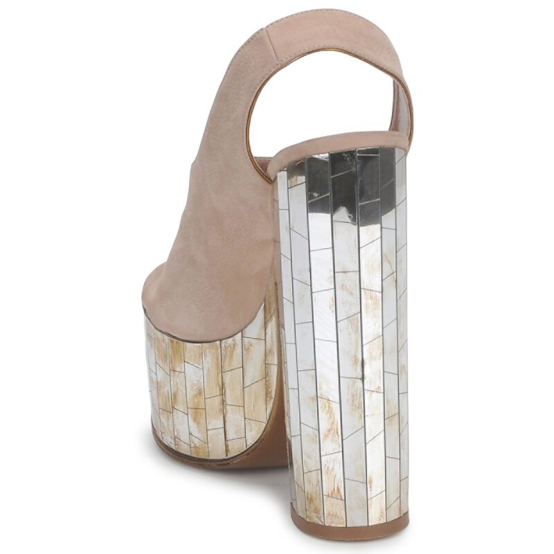 Rochas RO18175 Sandales compens&eacute;es Beige Femme - 5