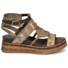 Airstep / A.S.98 LAGOS Gold Keilabsatz Sandalen Damen - 2