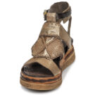 Airstep / A.S.98 LAGOS Gold Keilabsatz Sandalen Damen - 3