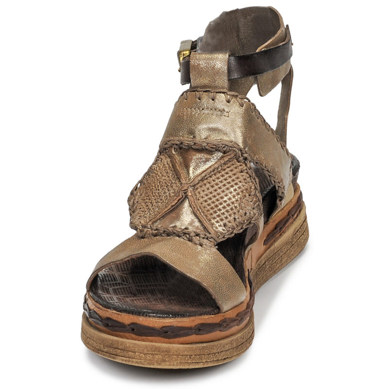 Airstep / A.S.98 LAGOS Gold Keilabsatz Sandalen Damen - 3