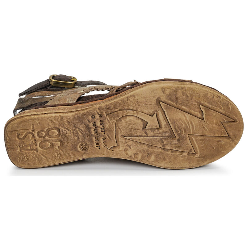 Airstep / A.S.98 LAGOS Gold Keilabsatz Sandalen Damen - 7
