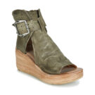 Airstep AS98 NOA BUCKLE Khaki Damen-Keilsandalen - Gr&ouml;&szlig;e 1