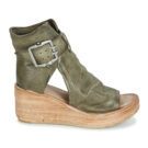 Airstep AS98 NOA BUCKLE Khaki Damen-Keilsandalen - Gr&ouml;&szlig;e 2