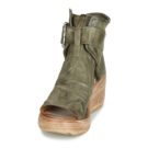 Airstep AS98 NOA BUCKLE Khaki Damen-Keilsandalen - Gr&ouml;&szlig;e 3