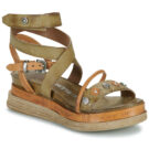 Airstep AS98 LAGOS Khaki Damen-Keilsandalen - Gr&ouml;&szlig;e 1