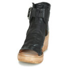 Airstep / A.S.98 NOA BUCKLE Schwarz Keilabsatz Sandalen Damen - 3