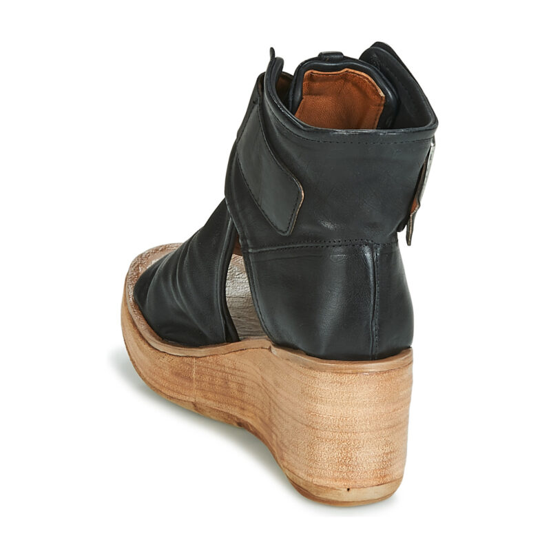 Airstep / A.S.98 NOA BUCKLE Schwarz Keilabsatz Sandalen Damen - 5