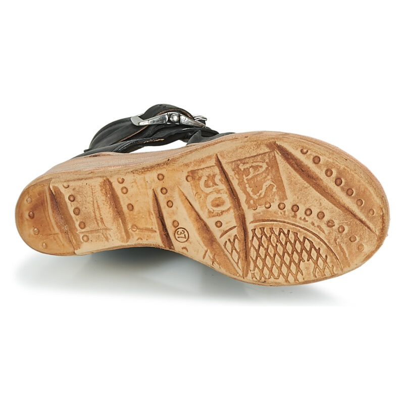 Airstep / A.S.98 NOA BUCKLE Schwarz Keilabsatz Sandalen Damen - 7