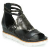 Mjus TAPASITA Schwarz Keilabsatz Sandalen Damen
