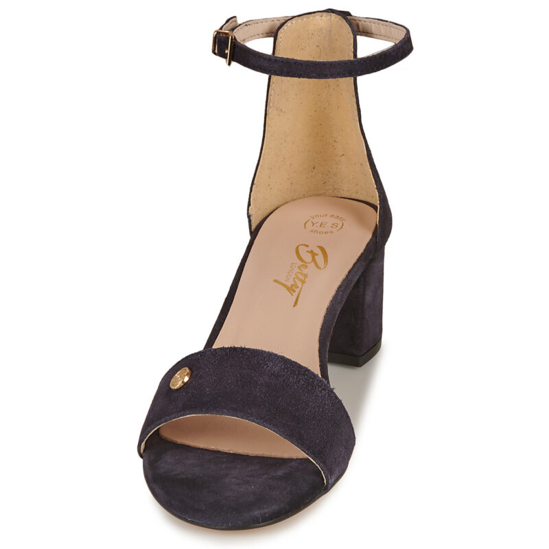 Betty London INNAMATA Sandalias de tac&oacute;n azul para mujer - 3